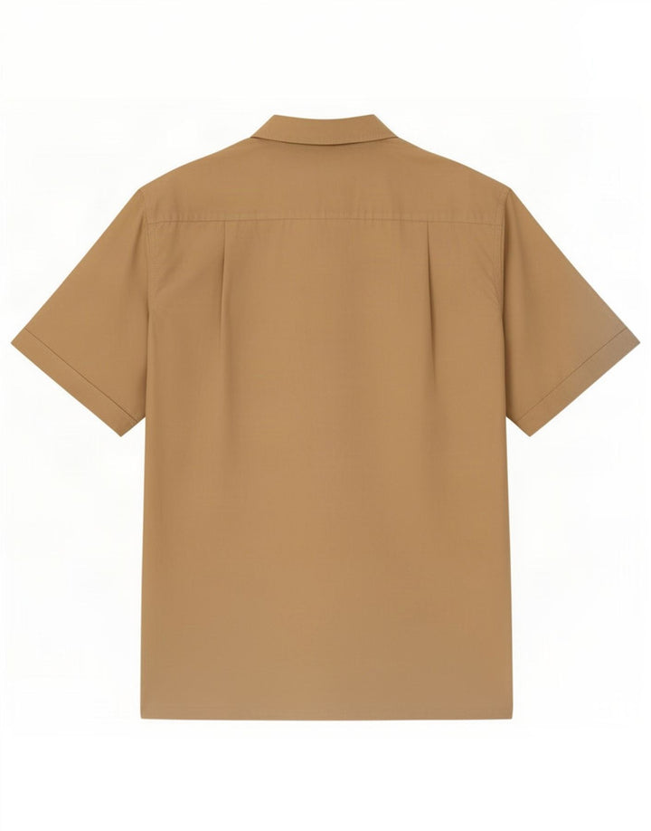 Camisa masculina de manga curta Nautica grande algodão bege