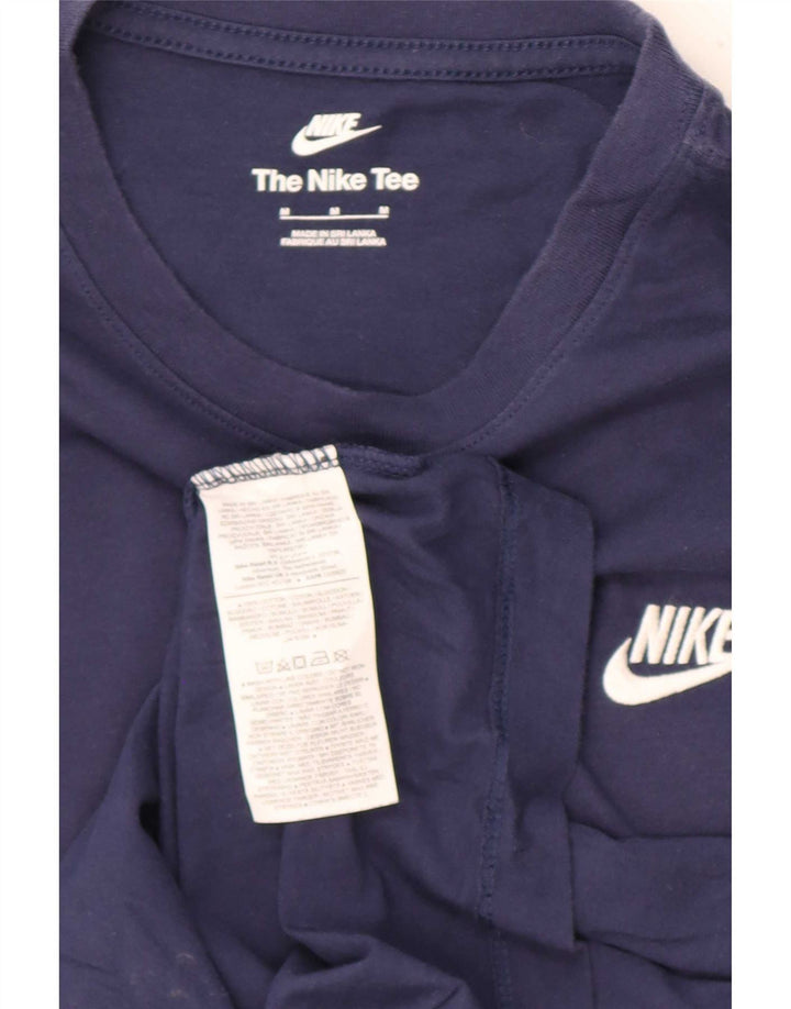 Camiseta masculina Nike Top médio algodão azul marinho