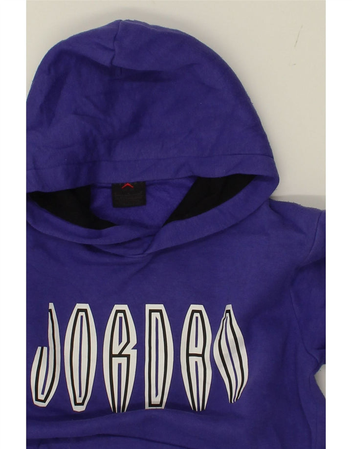 JORDAN Girls Graphic Hoodie Jumper 10-11 Years Medium Purple Vintage Jordan and Second-Hand Jordan from Messina Hembry 