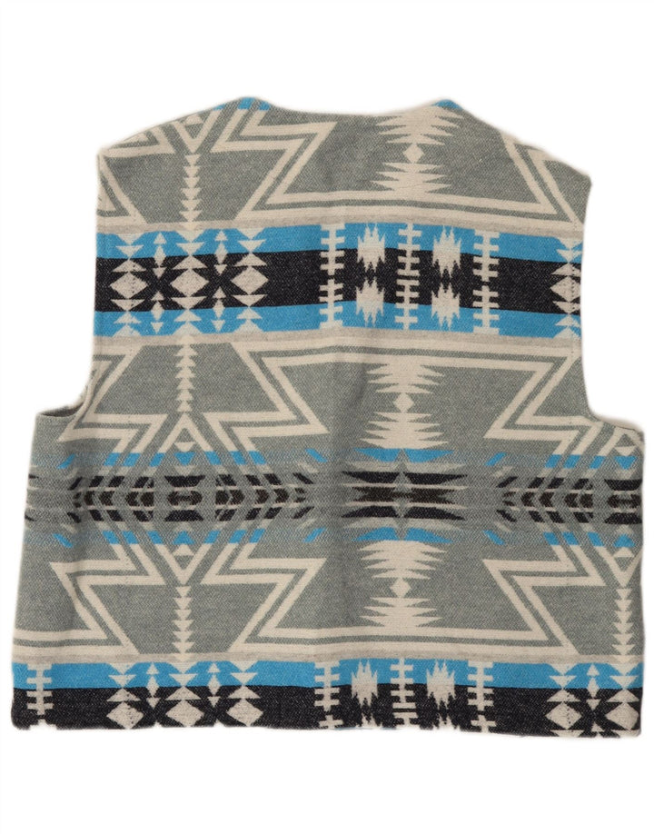 Colete masculino vintage XL cinza Fair Isle