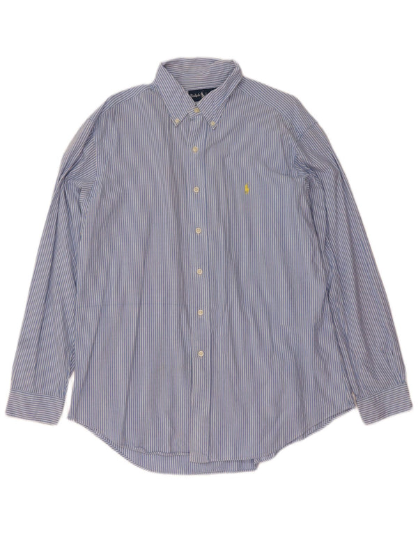 Camisa masculina Ralph Lauren Classic Fit XL listra azul