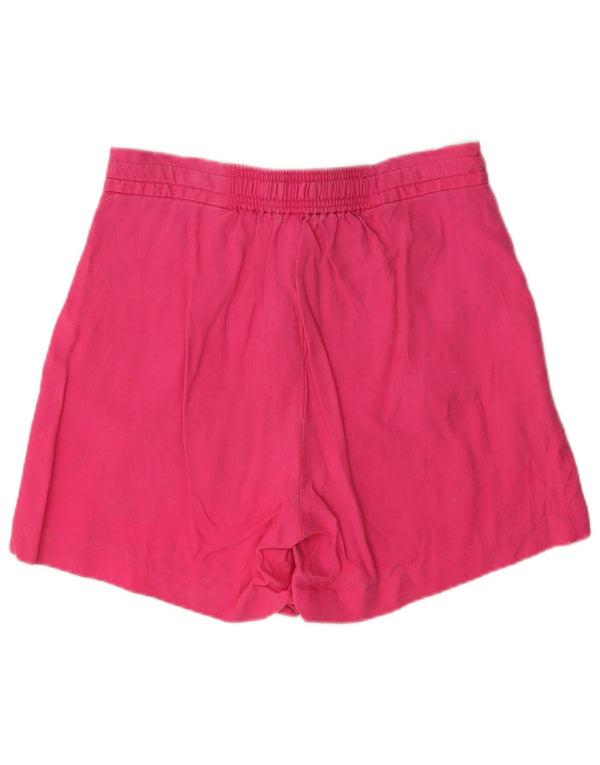 Shorts feminino casual de cintura alta Benetton médio W30 rosa Lyocell