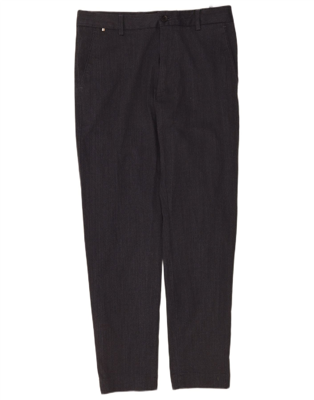 Hugo Boss Masculino Kane Regular Fit Chino Calça W30 L32 Cinza Poliéster