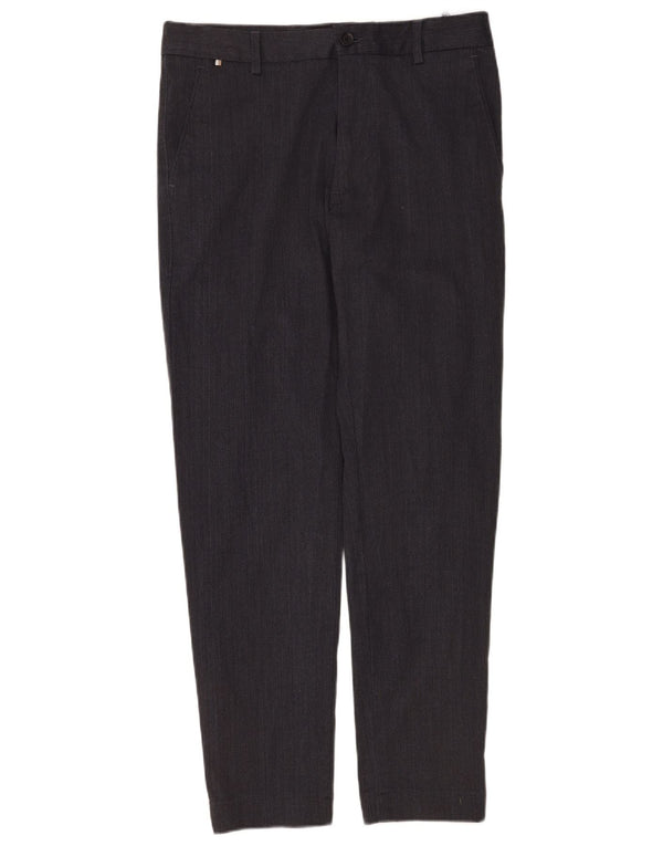 Hugo Boss Masculino Kane Regular Fit Chino Calça W30 L32 Cinza Poliéster