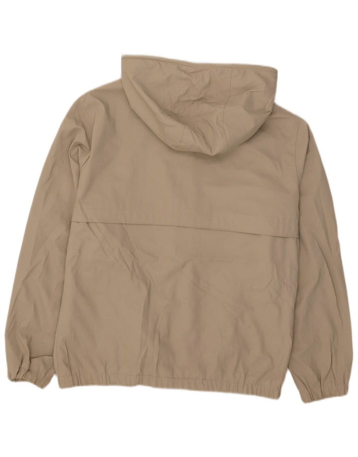 Zara Mens Hooded Bomber Jacket UK 38 Polietileno Bege Médio