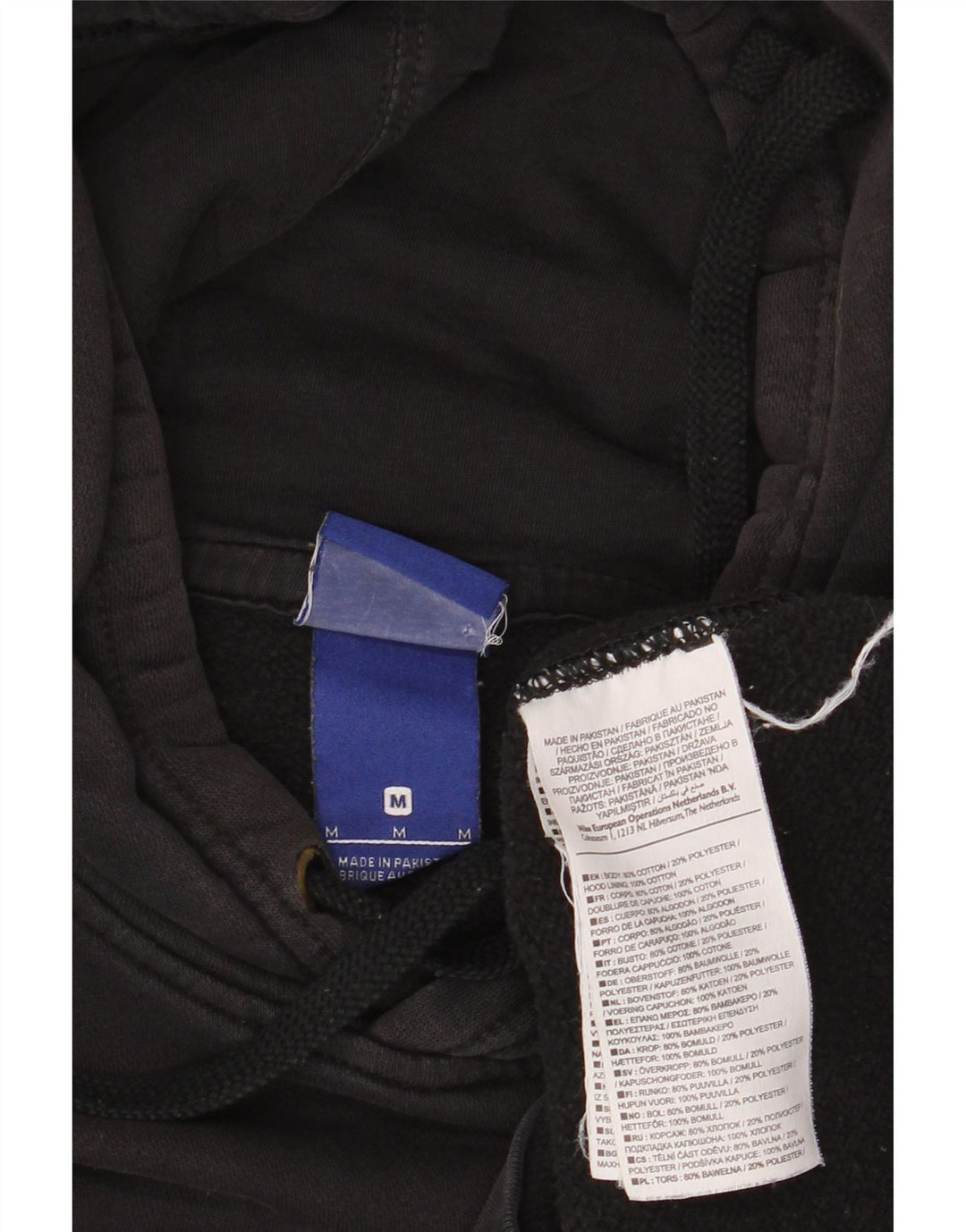 NIKE Mens Hoodie Jumper Medium Black Cotton