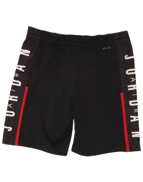 Shorts esportivos Jordan masculino Dri Fit Graphic médio preto colorblock poliéster