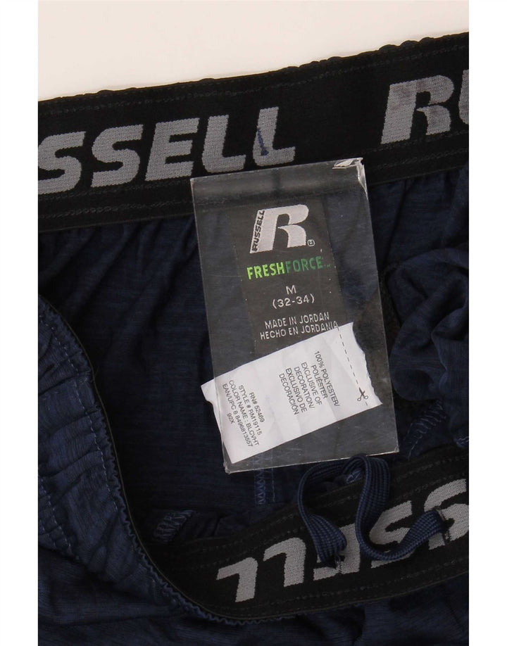 Russell Athletic Mens Sport Shorts Médio Azul Marinho Colourblock Poliéster
