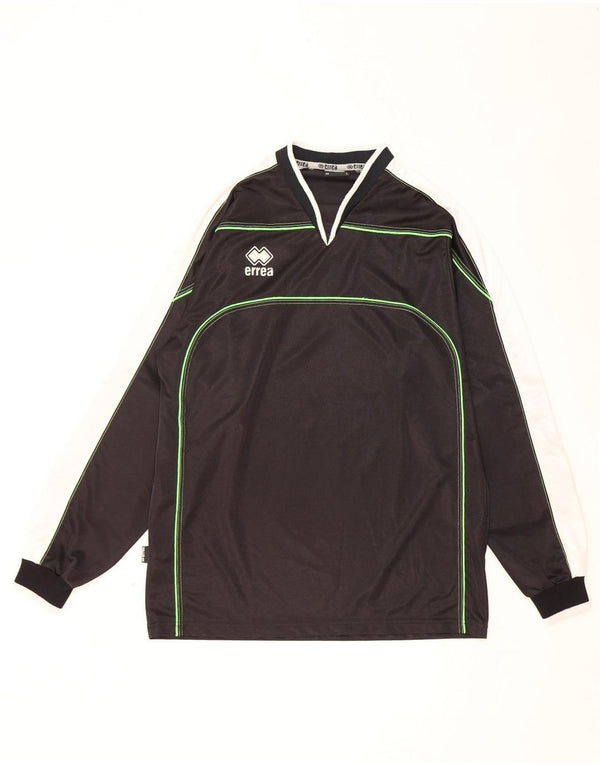Errea Mens Top Manga Longa Grande Poliéster Colourblock Preto