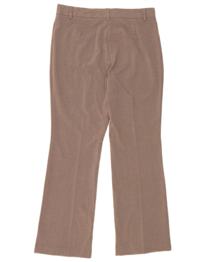 Calça feminina Marks & Spencer Bootcut Suit UK 10 pequena W30 L27 cinza