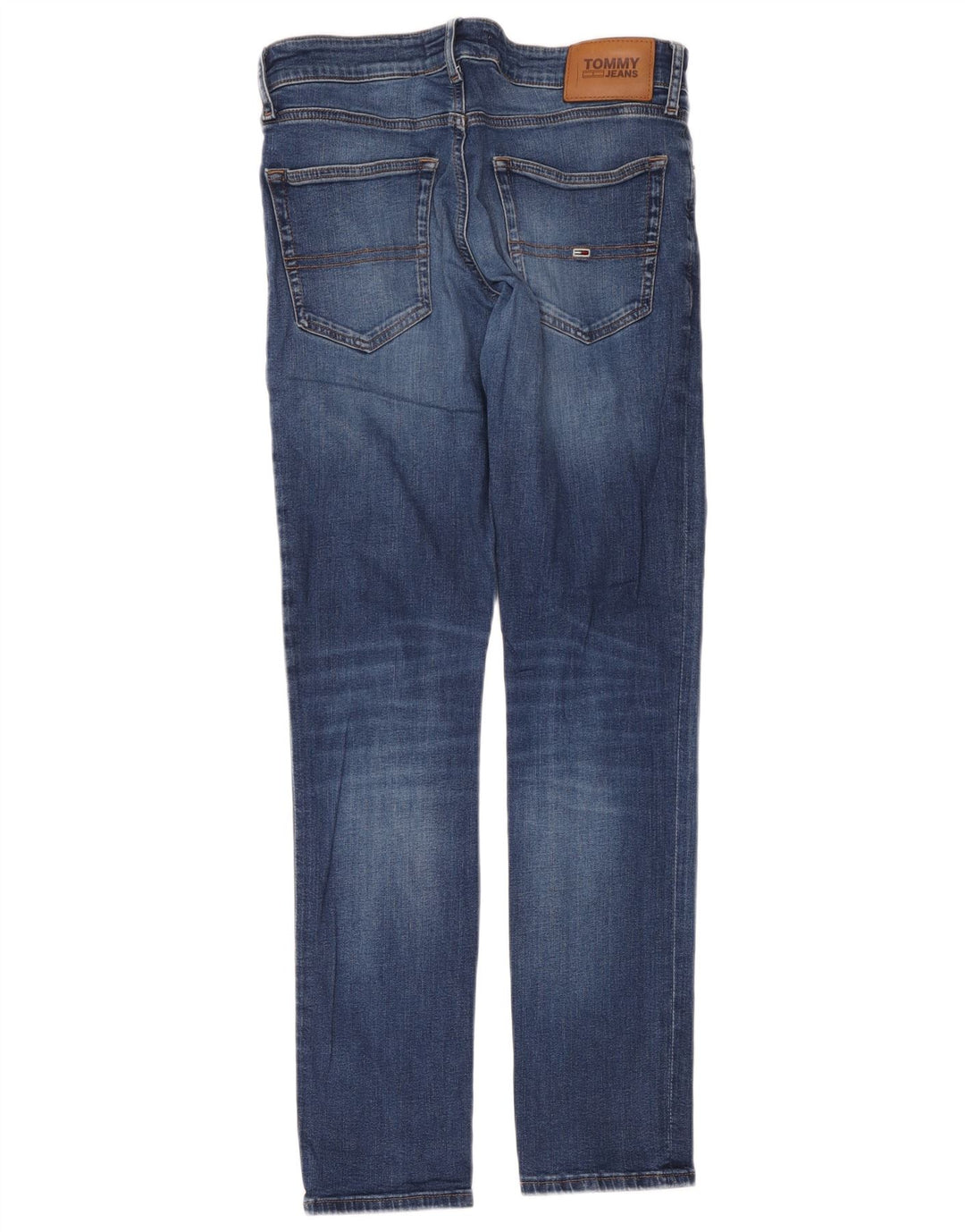 Tommy Hilfiger Masculino Slim Jeans W32 L32 Azul Algodão