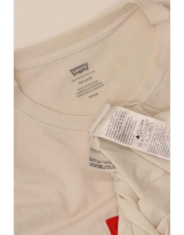Camiseta masculina Levi's Relaxed Graphic Top Médio Algodão Branco