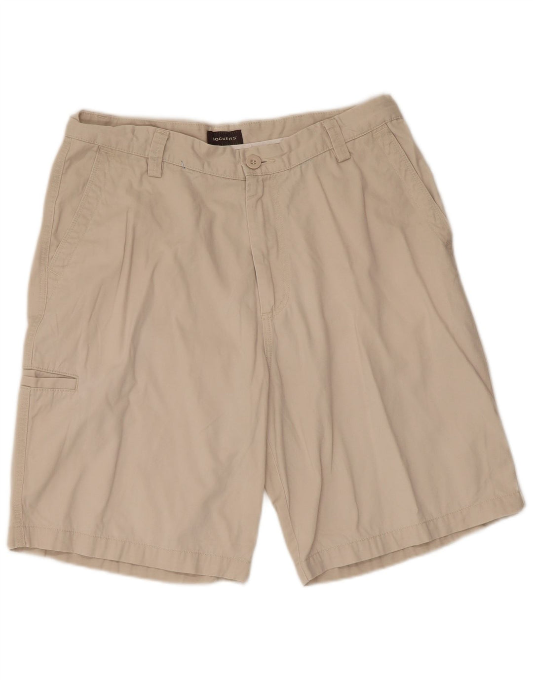 Shorts cargo masculino Dockers W34 grande algodão bege