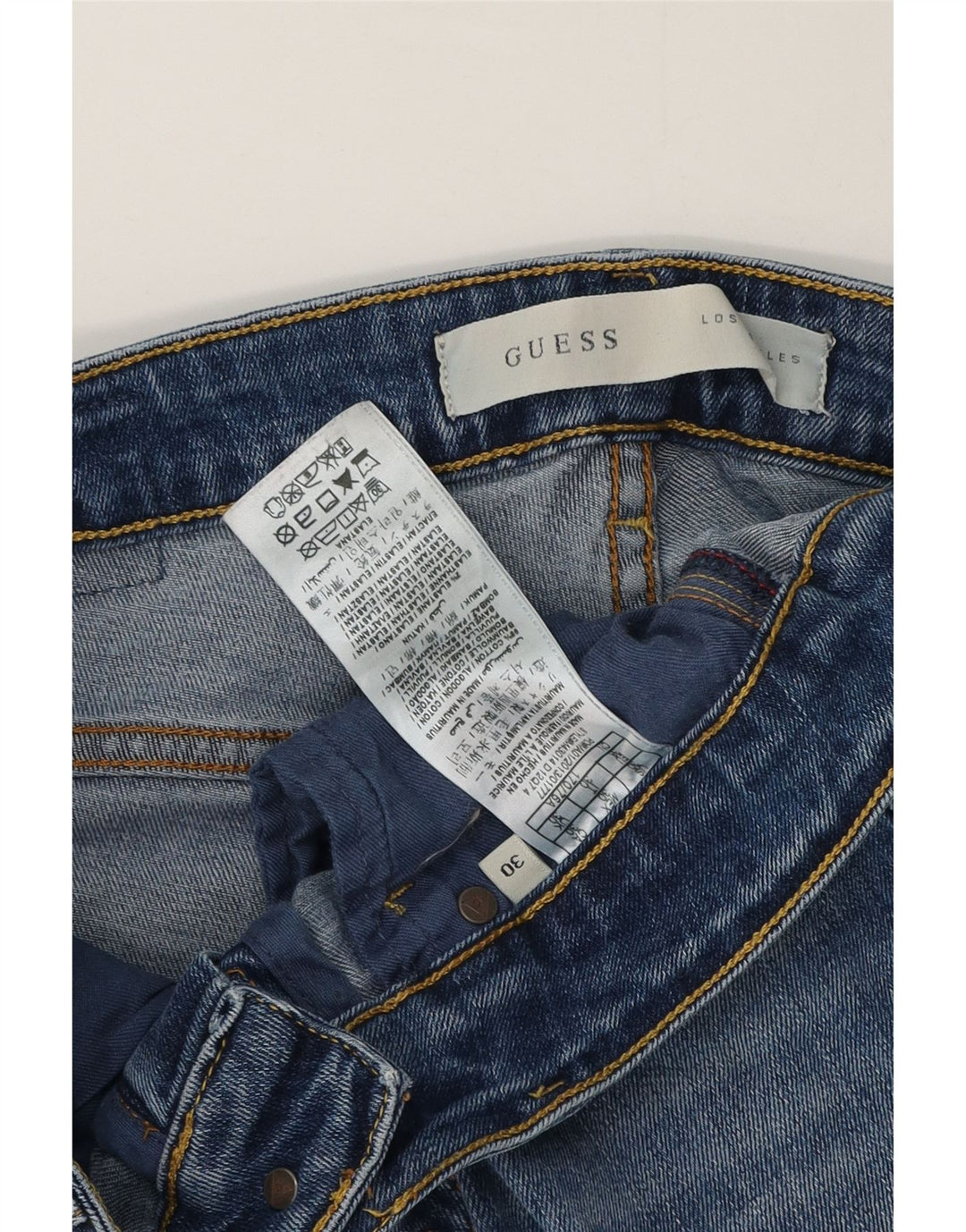 Guess Jeans Slim Masculino W30 L34 Azul Algodão