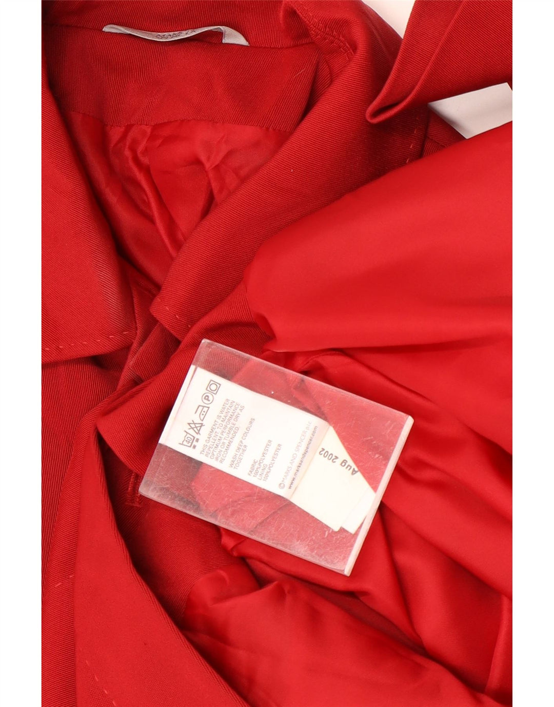 Sobretudo feminino Marks & Spencer UK 8 pequeno poliéster vermelho