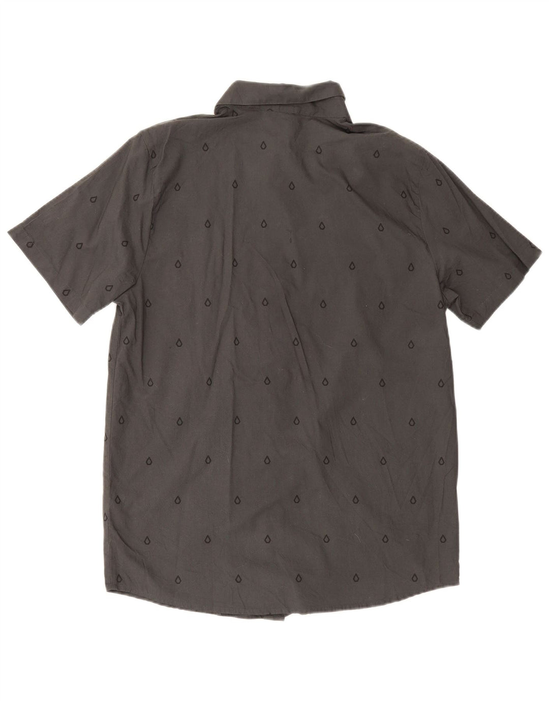 Camisa masculina gráfica de manga curta Volcom grande algodão geométrico cinza