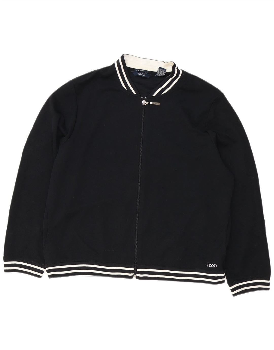 Jaqueta superior de agasalho feminino Izod UK 18 XL poliéster preto