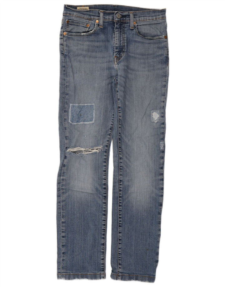 Calça Jeans Levis Masculina Distressed Slim W31 L29 Azul Algodão