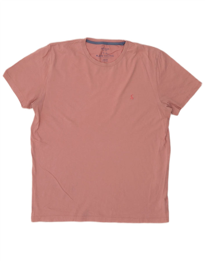 Camiseta masculina JOULES grande algodão rosa