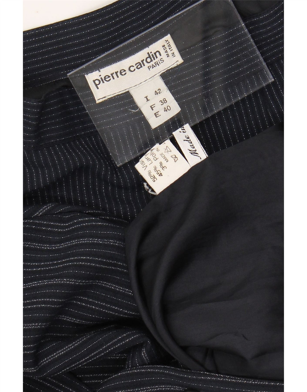 PIERRE CARDIN Conjunto de saia feminina de 2 peças IT 42 Médio W25 L20 Azul marinho