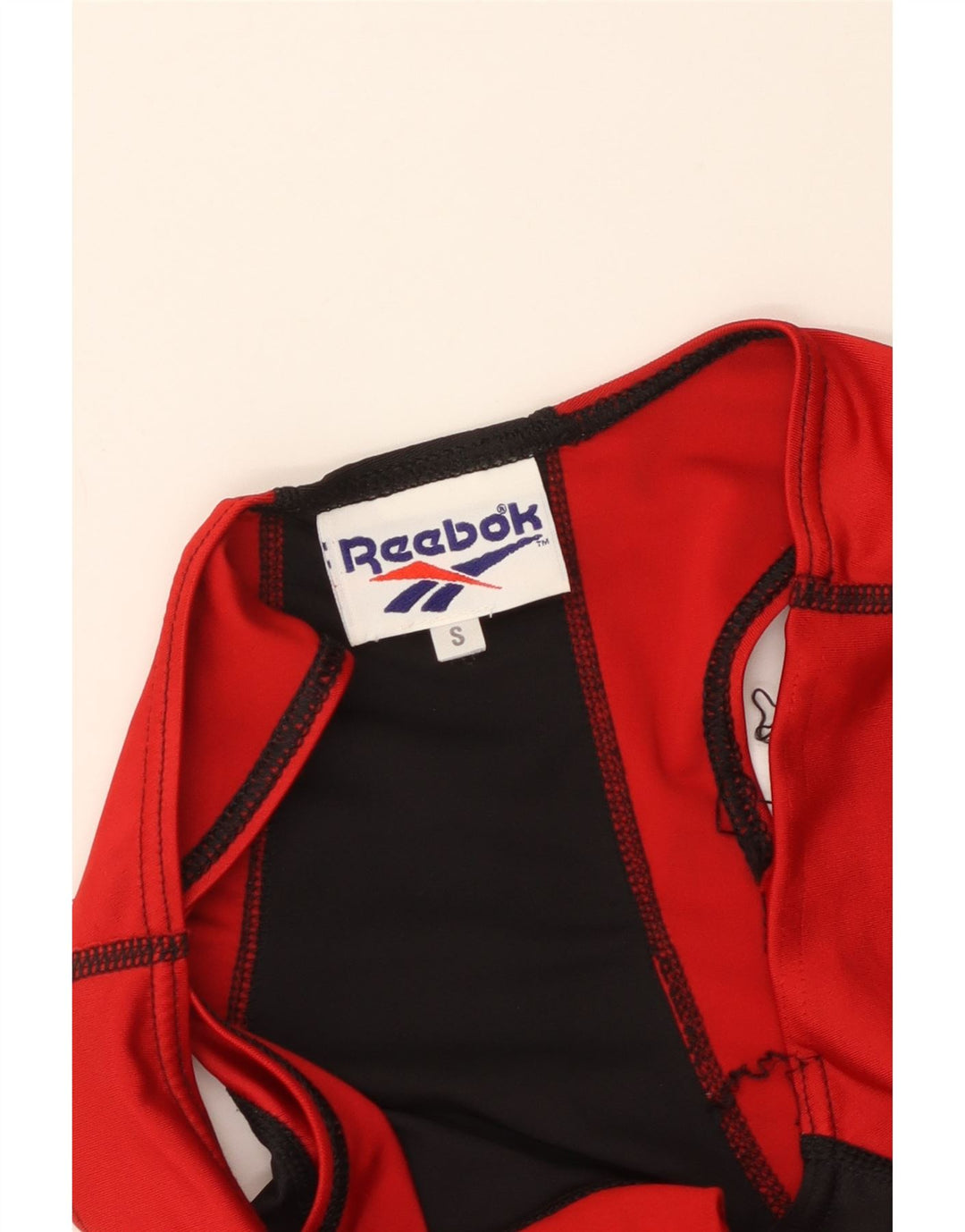 Reebok Womens Swimwear UK 10 Pequeno Preto Colorblock Poliéster