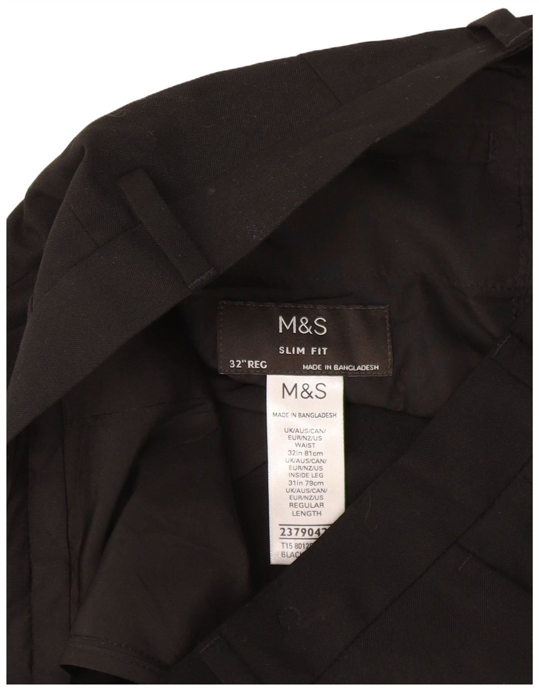 Calça feminina Marks & Spencer Slim Fit W32 L31 Poliéster Preto
