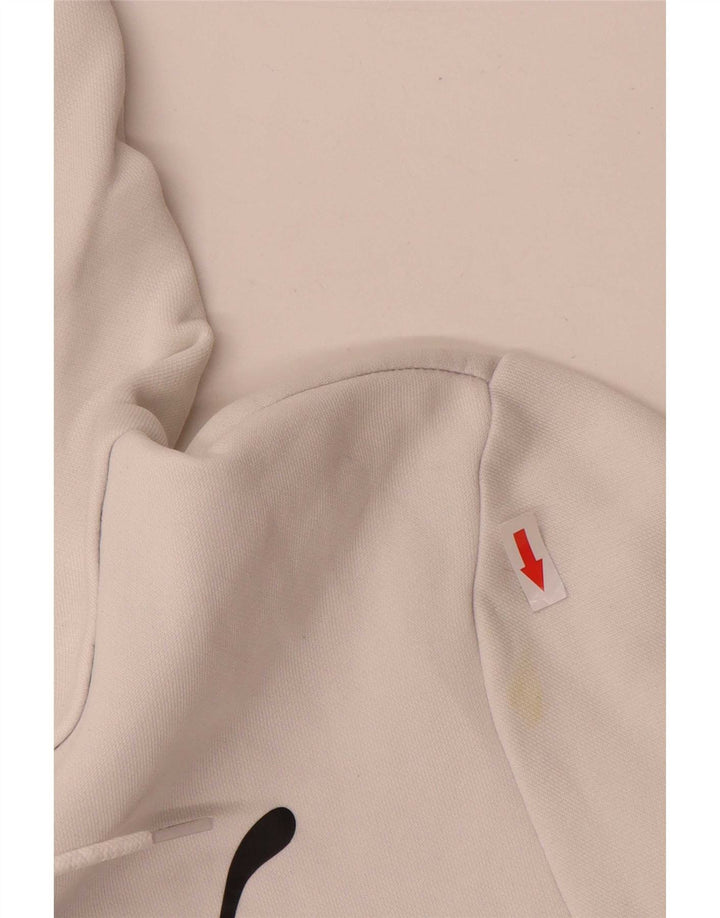 Puma masculino gráfico moletom com capuz grande algodão branco