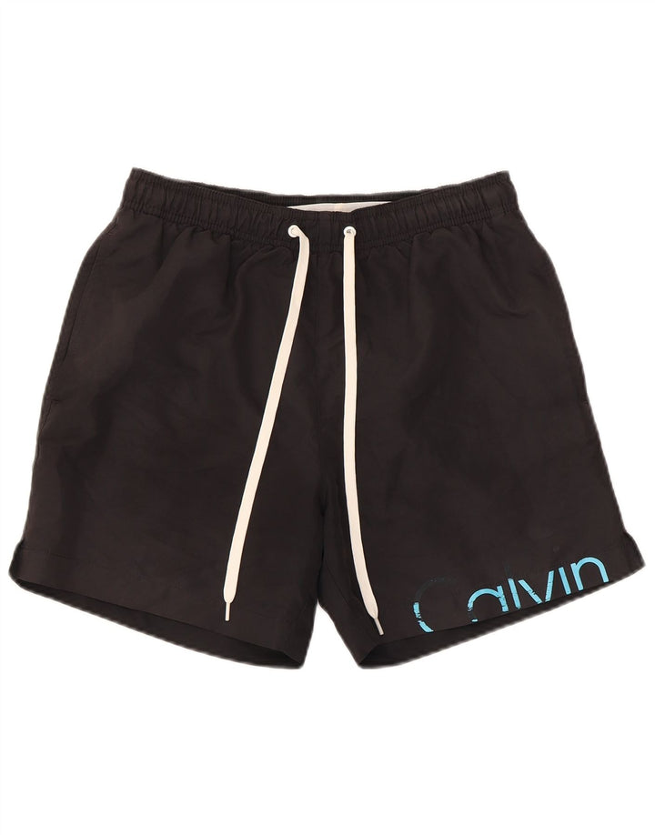 Calções de banho masculinos Calvin Klein Graphic pequenos pretos