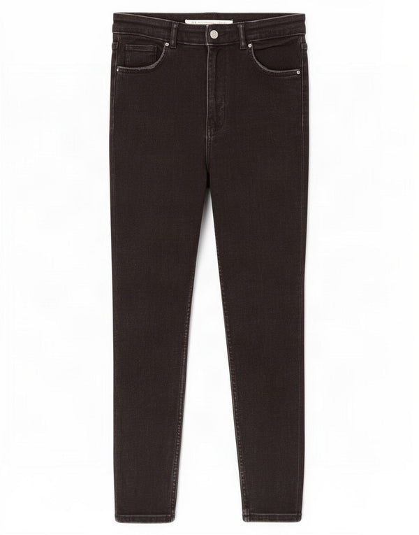 Zara Womens Trafaluc Crop Skinny Jeans EU 40 Médio W30 L26 Preto