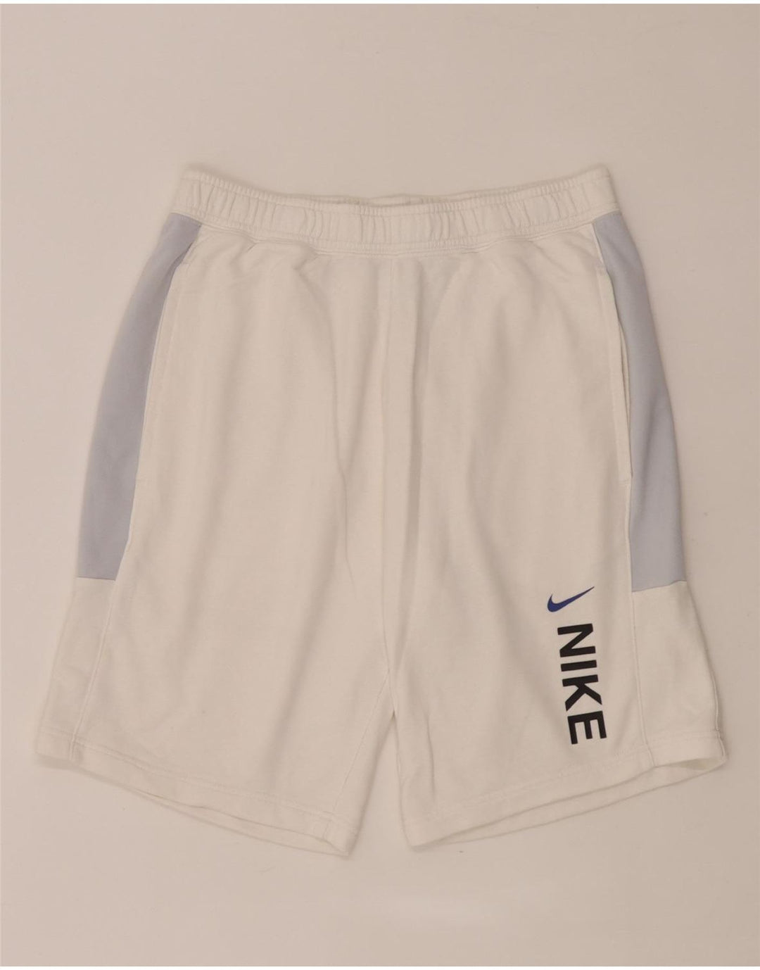 Shorts esportivos gráficos masculinos Nike médio branco colorblock algodão