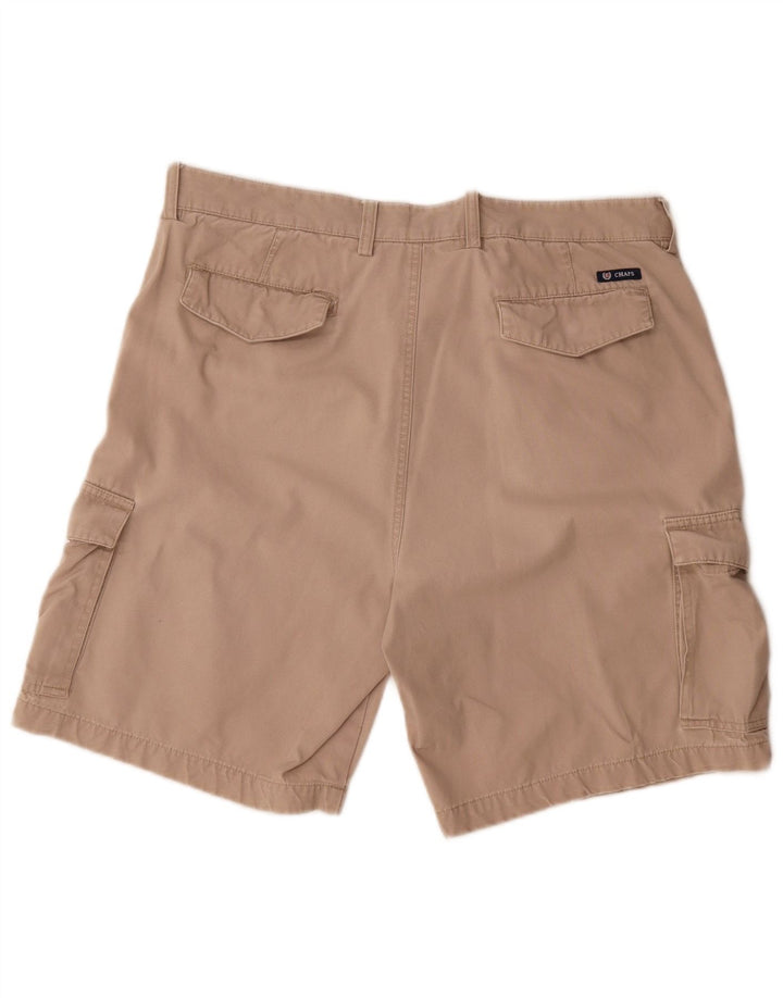 Shorts cargo masculino Chaps W36 grande algodão bege