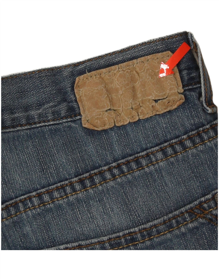 Calça jeans reta feminina Calvin Klein W30 L30 algodão azul
