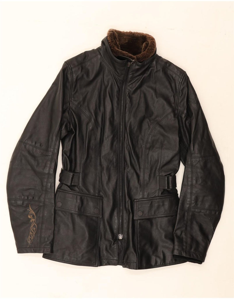 DAINESE Womens Leather Jacket IT 44 Medium Black Leather Vintage Dainese and Second-Hand Dainese from Messina Hembry 