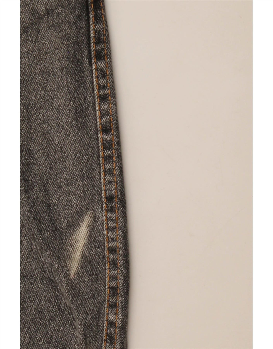 Jeans feminino vintage cintura alta cônico IT 46 grande W28 L29 algodão cinza