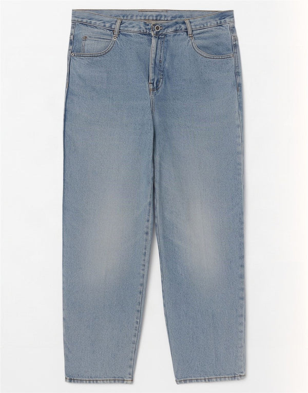 Jeans vintage feminino cintura alta cônico IT 48 XL W32 L29 algodão azul