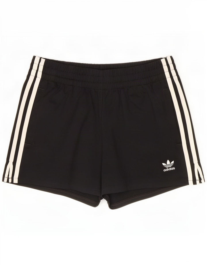 Shorts esportivos femininos Adidas UK 10 pequeno poliéster preto