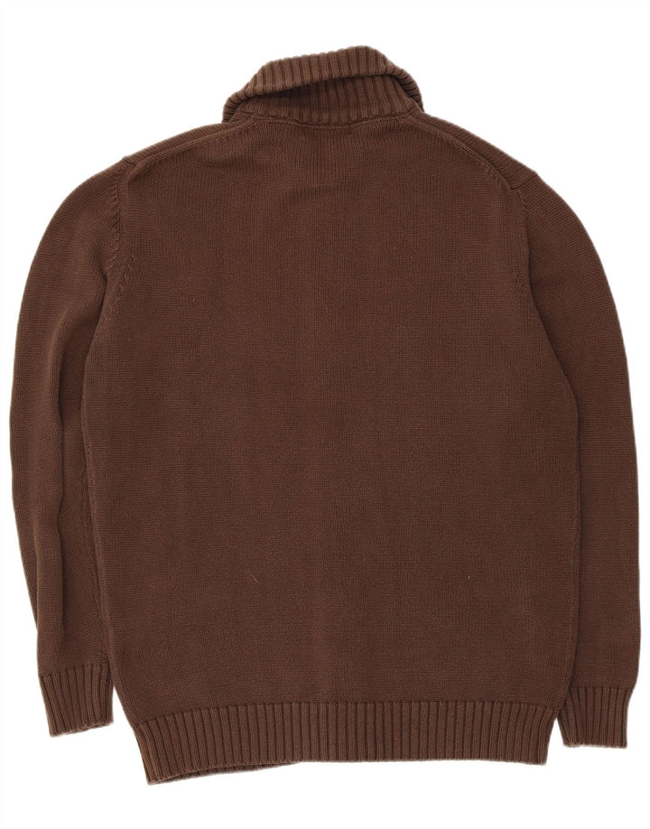 Suéter cardigã masculino Zara XL algodão marrom