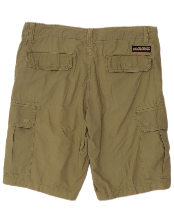 Napapijri Mens Geographic Cargo Shorts W32 Médio Algodão Cáqui