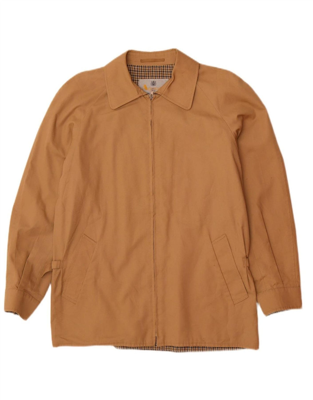 Jaqueta bomber masculina AQUASCUTUM UK 40 grande algodão bege