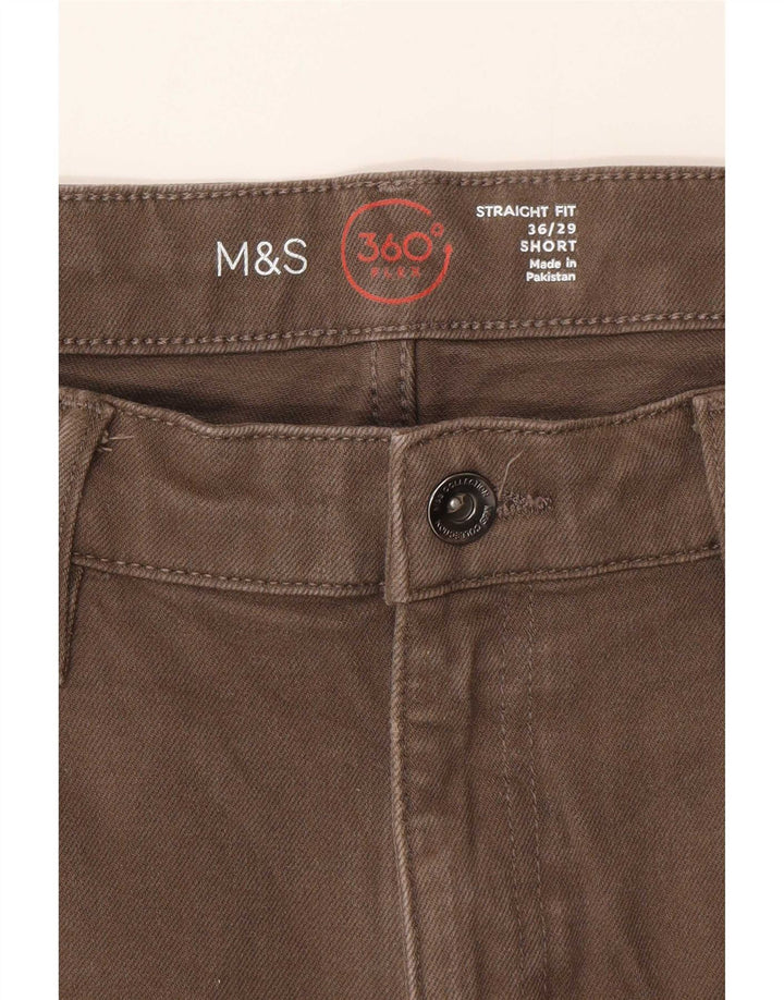 Jeans retos masculinos Marks & Spencer W36 L29 algodão marrom