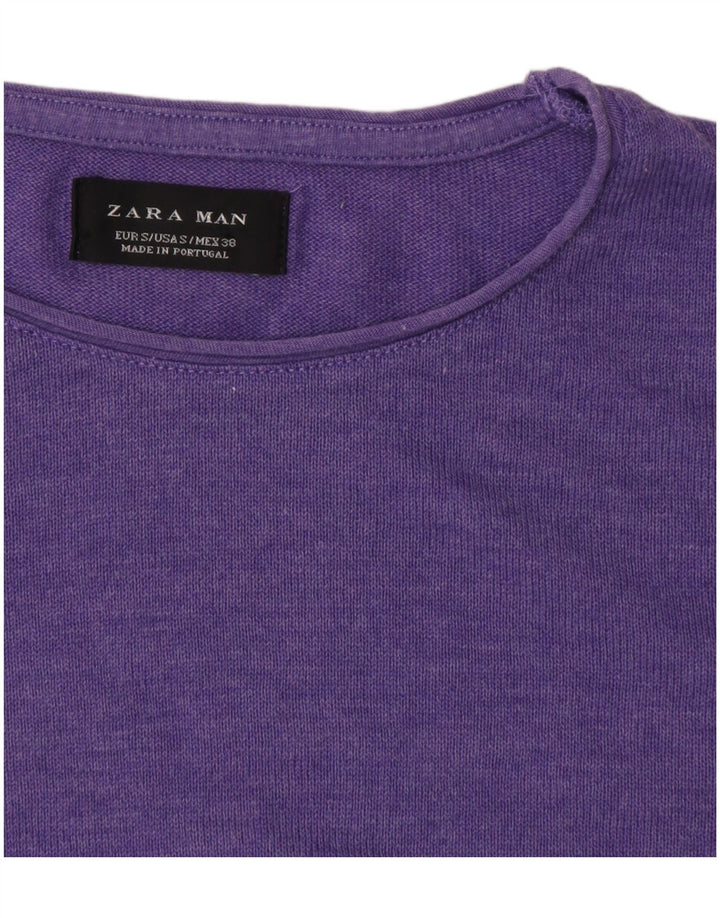 Camiseta masculina Zara Top pequeno roxo