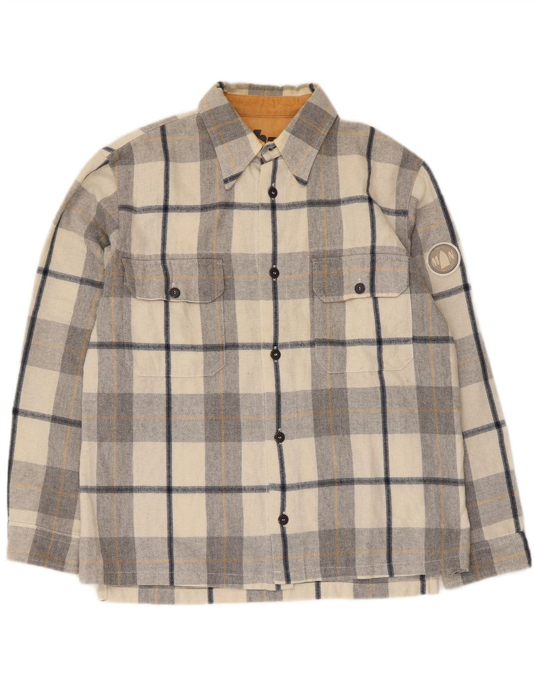 Camisa masculina de flanela Murphy & Nye pequena em acrílico xadrez multicolorido