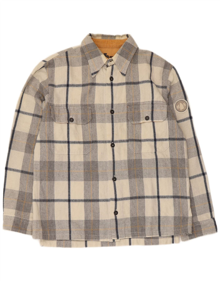 Camisa masculina de flanela Murphy & Nye pequena em acrílico xadrez multicolorido