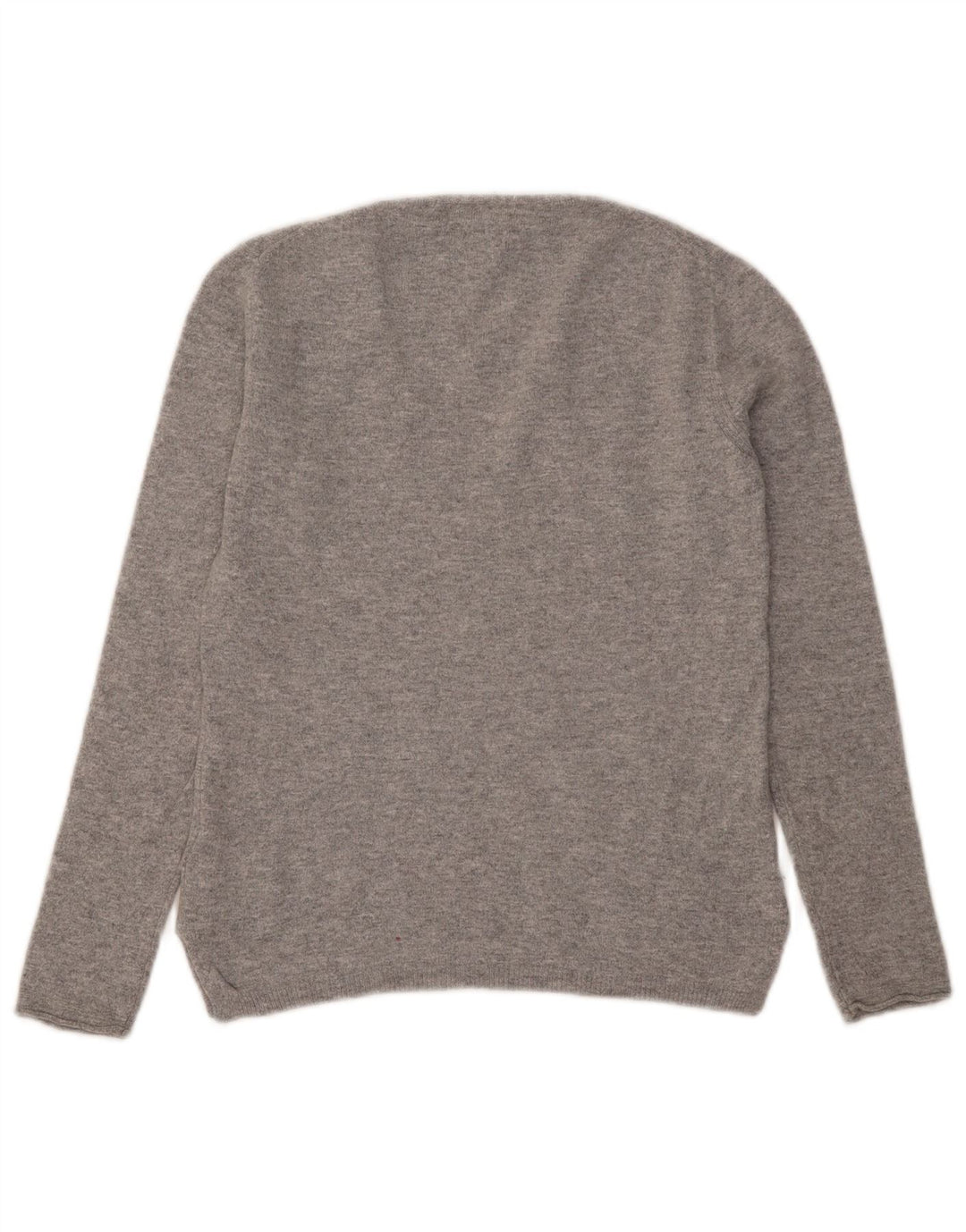 Suéter feminino MASSIMO DUTTI com decote em V Reino Unido 10 pequeno cinza manchado