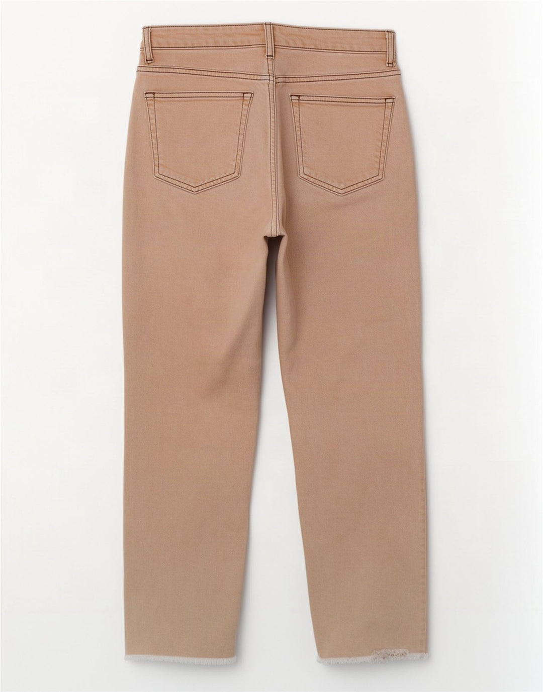 Jeans recortados femininos Topshop W26 L25 algodão bege