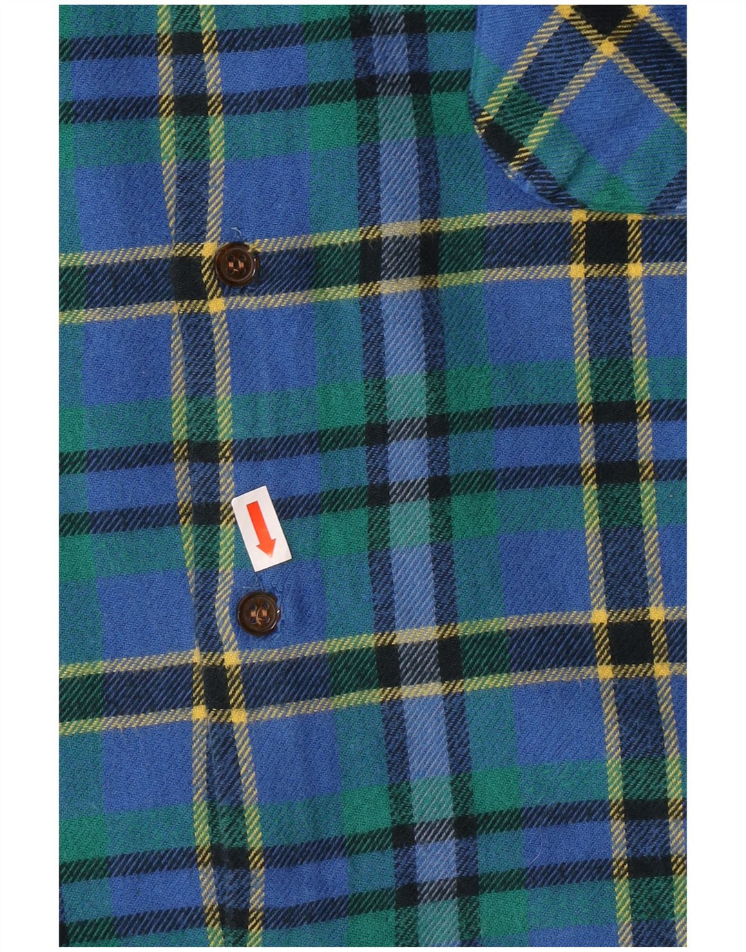 VINTAGE Mens Flannel Shirt XL Blue Check