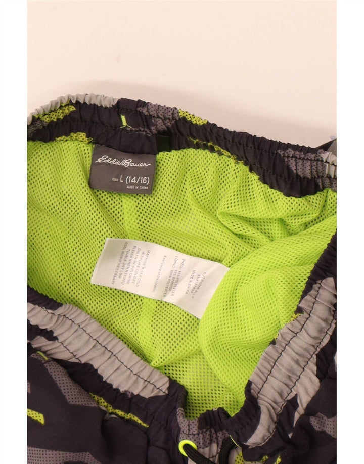 Eddie Bauer Boys Sport Shorts 14-15 anos grande cinza camuflado poliéster