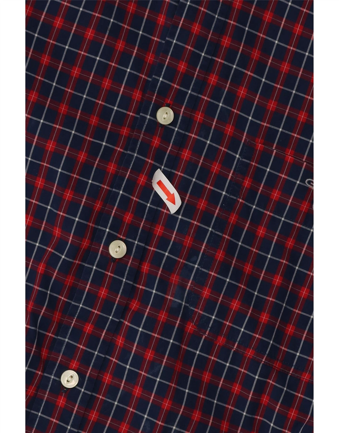Gant Camisa masculina de popeline de estibordo de manga curta grande xadrez azul marinho