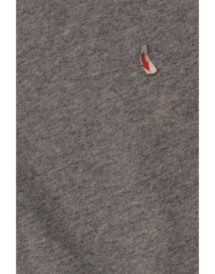 Adidas Womens Sweatshirt Jumper UK 12/14 Médio Cinza Algodão