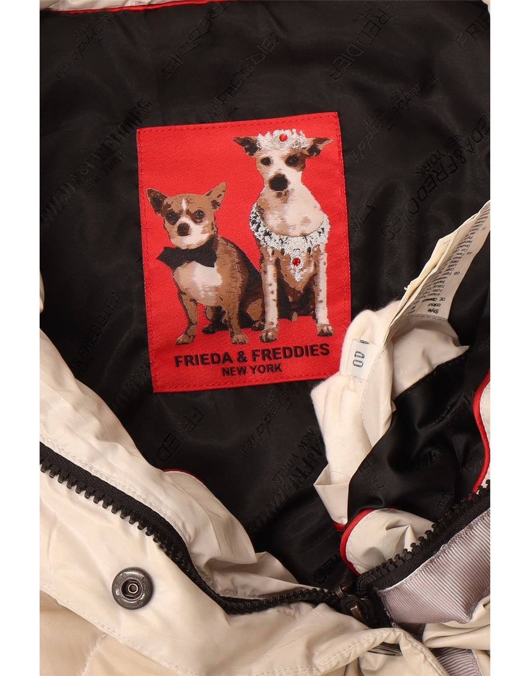 FRIEDA & FREDDIES Colete acolchoado feminino EU 40 poliéster bege médio